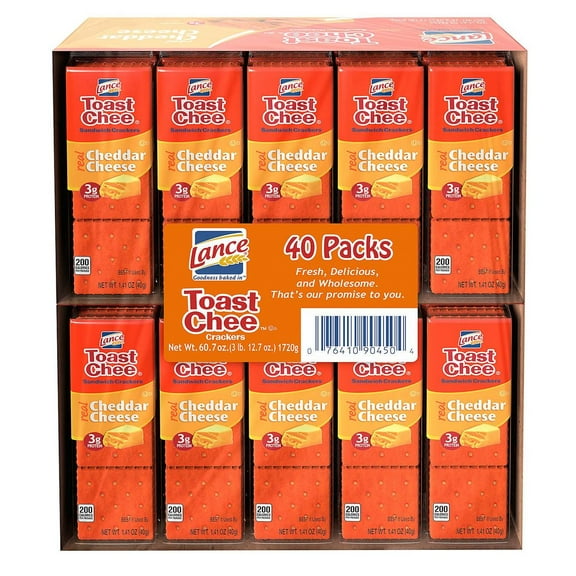 2 PACK | Lance ToastChee Cheddar Cheese (1.41 oz., 40 ct.)