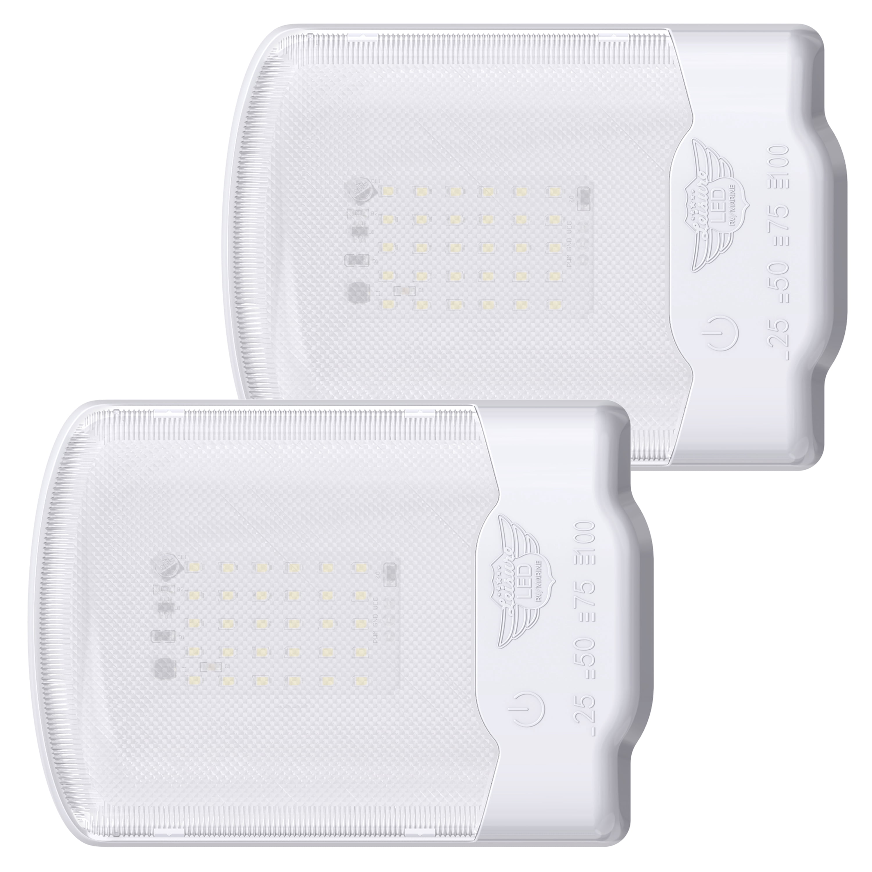 5x RV LED SLIM CEILING FIXTURE DOUBLE DOME LIGHT FOR CAMPER TRAILER RV