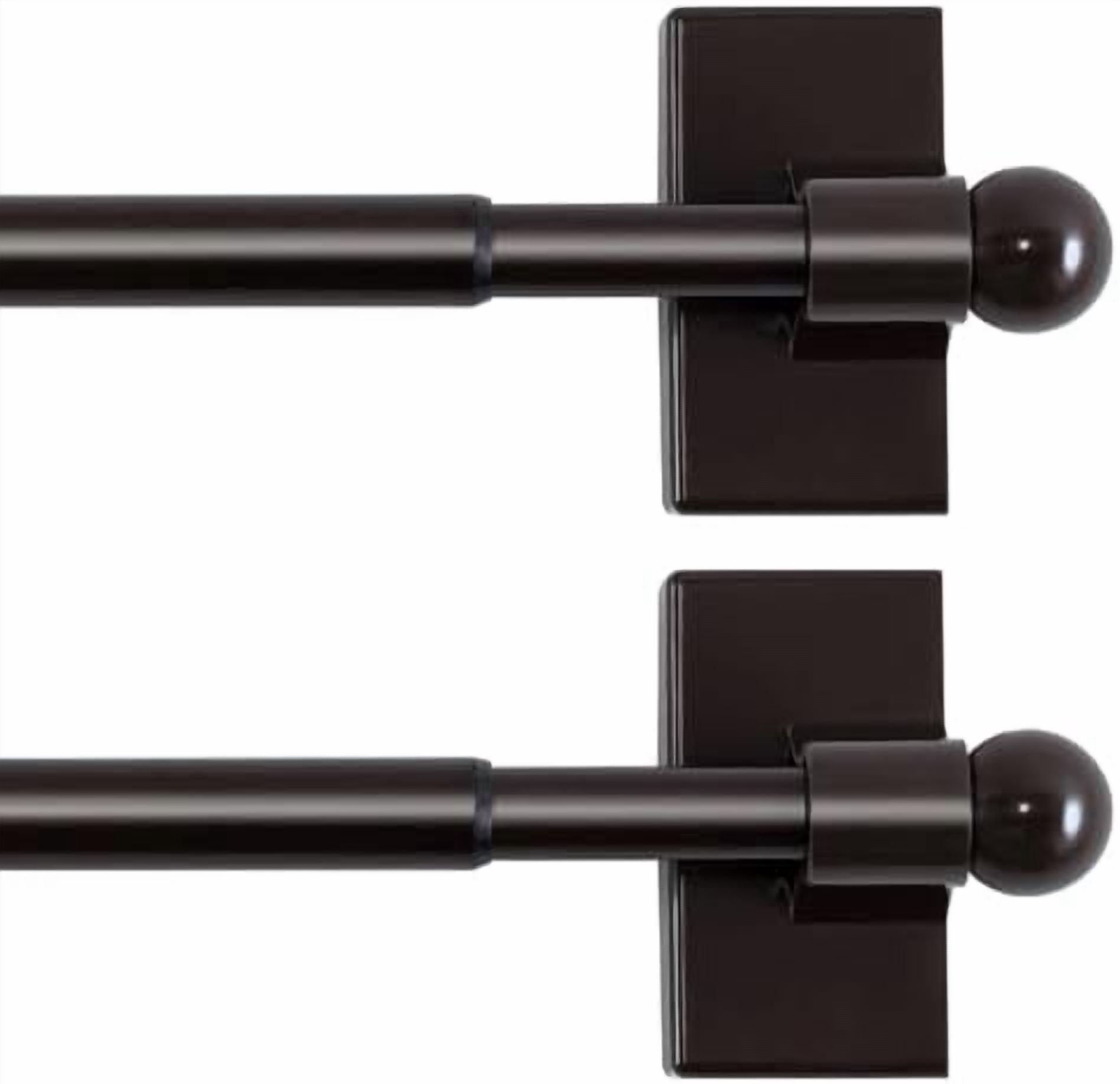 2 PACK Magnetic Curtain Rods for Metal Doors, 9 to 16 Inch, 1/2 Inch