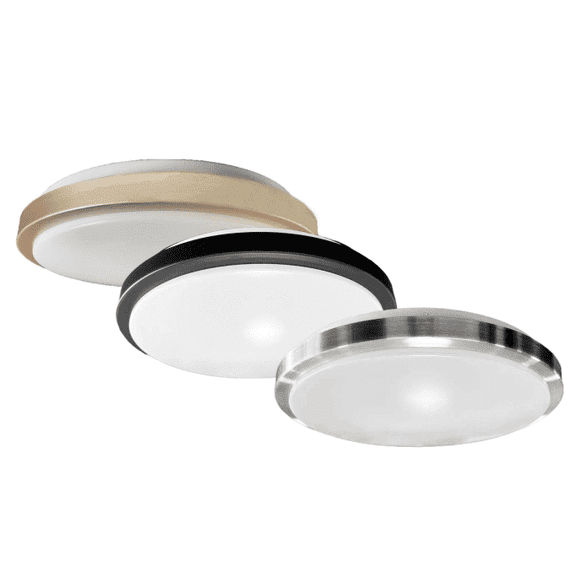 2 -PACK Matt Black LED Single Ring Flush Mount Ceiling Light – Modern Minimalist Design, 5 CCT Selectable, Ceiling & Wall Mount