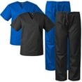 thumbnail image 1 of Medgear 2-Pack Scrubs Set for Men and Women, V-neck Top and Cargo Pants, 1 of 3