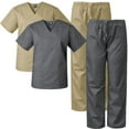 thumbnail image 1 of Medgear 2-Pack Scrubs Set for Men and Women, V-neck Top and Cargo Pants, 1 of 3
