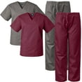 thumbnail image 1 of 2-PACK Medgear Scrubs for Men and Women Scrubs Set Medical Uniform Scrubs Top and Pants, 1 of 3