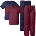 thumbnail image 1 of Medgear 2-Pack Scrubs Set for Men and Women, V-neck Top and Cargo Pants, 1 of 3