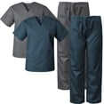 thumbnail image 1 of 2-PACK Medgear Scrubs for Men and Women Scrubs Set Medical Uniform Scrubs Top and Pants, 1 of 3