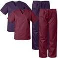 thumbnail image 1 of Medgear 2-Pack Scrubs Set for Men and Women, V-neck Top and Cargo Pants, 1 of 3