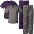 thumbnail image 1 of 2-PACK Medgear Scrubs for Men and Women Scrubs Set Medical Uniform Scrubs Top and Pants, 1 of 3