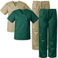 thumbnail image 1 of 2-PACK Medgear Scrubs for Men and Women Scrubs Set Medical Uniform Scrubs Top and Pants, 1 of 3