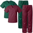 thumbnail image 1 of Medgear 2-Pack Scrubs Set for Men and Women, V-neck Top and Cargo Pants, 1 of 3