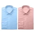 thumbnail image 1 of 2 PACK Men's Boltini Italy Regular Fit Long Sleeve Classic Button Up Dress Shirt, 1 of 11