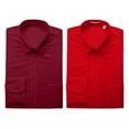 thumbnail image 1 of 2 PACK Men's Boltini Italy Regular Fit Long Sleeve Classic Button Up Dress Shirt, 1 of 11