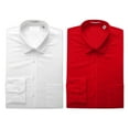 thumbnail image 1 of 2 PACK Men's Boltini Italy Regular Fit Long Sleeve Classic Button Up Dress Shirt, 1 of 11
