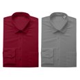 thumbnail image 1 of 2 PACK Men's Boltini Italy Regular Fit Long Sleeve Classic Button Up Dress Shirt, 1 of 11