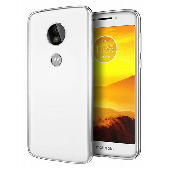 [2-PACK] Motorola Moto E5 Plus Case, Clear TPU Flexible Cover Armor, Anti-Shock, Drop Protection