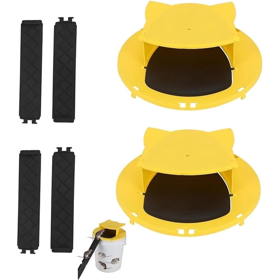 2 PACK Mouse Trap Bucket- 5 Gallon Bucket Lid Mouse Rat Trap - Automatic Reset Flip and Slide Mouse Trap - Humane Mouse Rat Traps for Indoor Outdoor Use - Reusable Mouse Trap