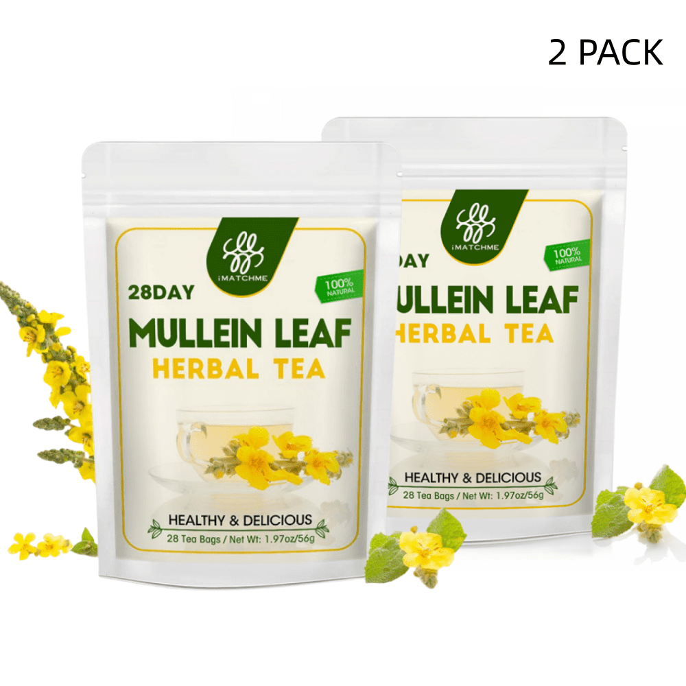 (2 PACK)Mullein Leaf Tea, Mullein Tea Bags for Lung Cleanse