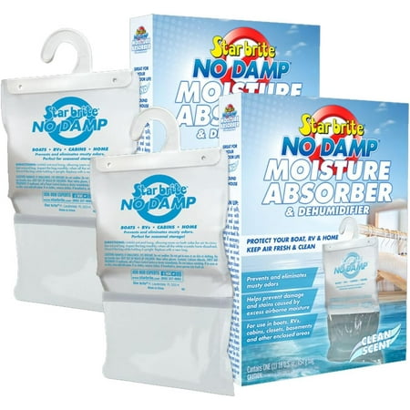 2 PACK No Damp Hanging Moisture Absorber & Dehumidifier Star Brite 85470 RV Boat