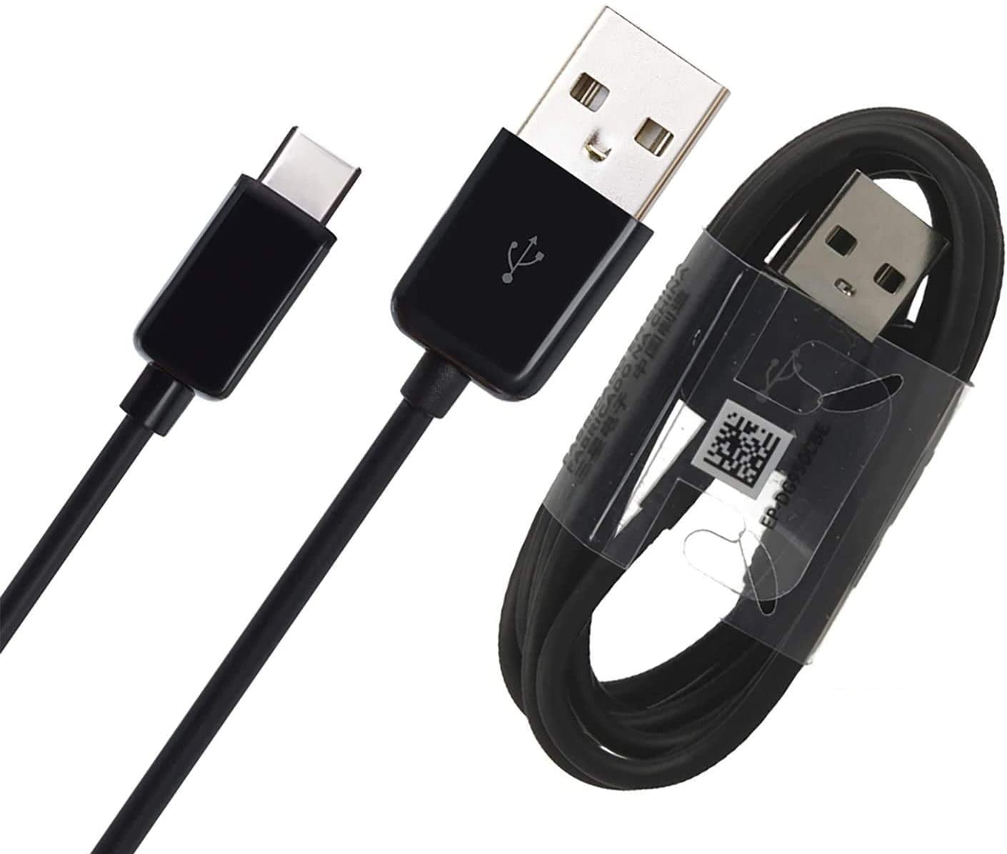 Cable USB-C + Chargeur Secteur Noir pour Samsung Galaxy S10 / S10+