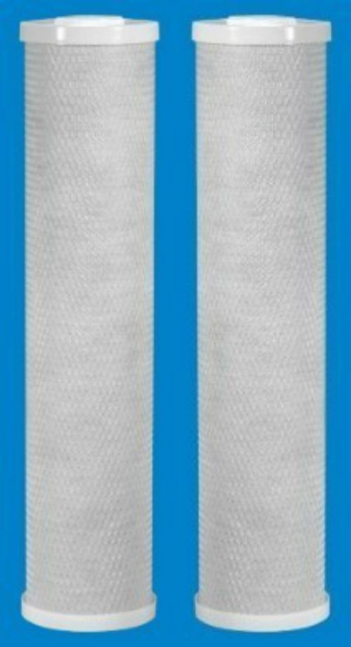 2-PACK Of 5 Micron Big Blue Coconut Shell Carbon Block Water Filter 20"x4.5" ...