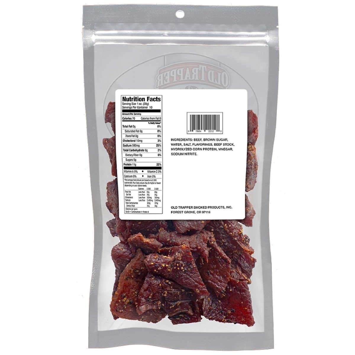 2 PACK | Old Trapper Beef Jerky, Peppered, 10 oz