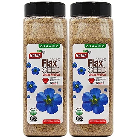 2 PACK- Organic Ground Flax Seed / Linaza Molida en Polvo Kosher 2x16 oz