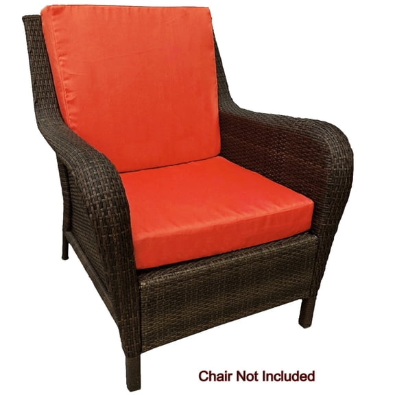 2 PACK Outdoor Water-resistant Seat Patio Cushion Memory Foam Pad 24X22X4 Tango