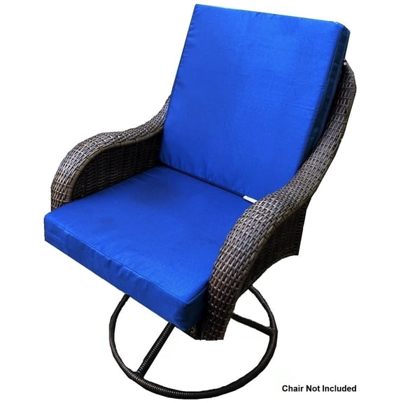 2 PACK Outdoor Waterproof Seat Chair Patio Cushion Memory Foam Pad 18X16X4" Navy