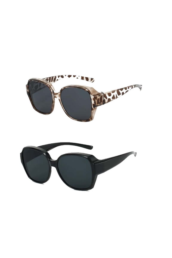2-PACK Oversized Retro - Unisex,, Over-Glasses Fit for Driving/ Parties/ Daily, Photo Props & Holiday Gifts-USA
