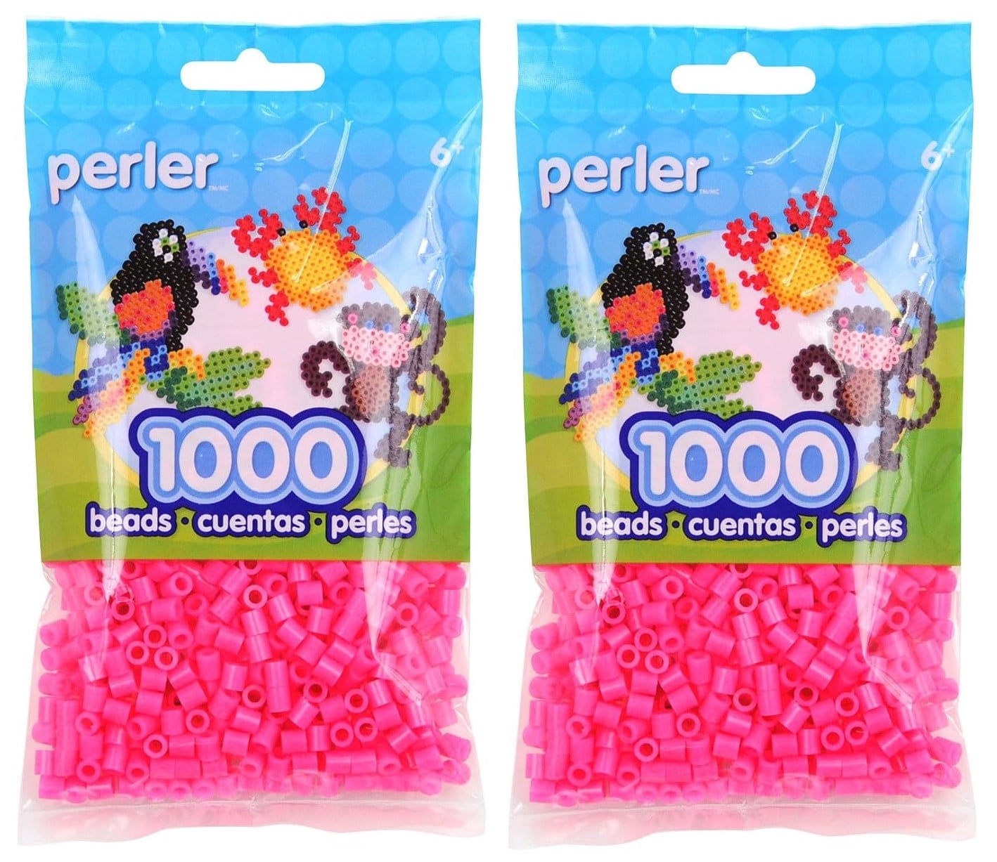 Perler Beads 1,000 Count - Glow In The Dark Green, Creative Fusion Beads For Kids Arts & Crafts
