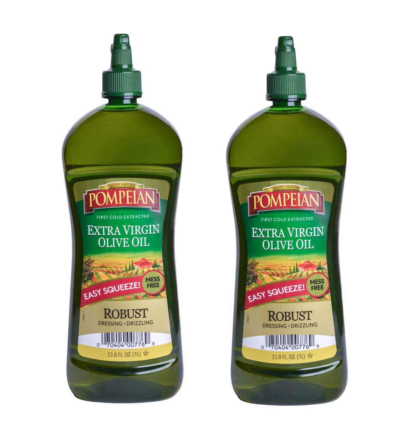 2 PACK | Pompeian Robust Squeeze Extra Virgin Olive Oil, 33.8 oz.