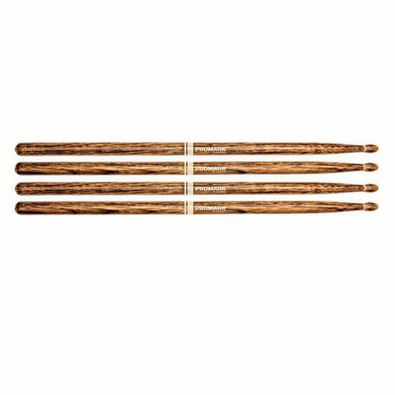 2 PACK Promark TX5BW-FG Classic 5B FireGrain Drumsticks Heat-Tempered Hickory TX5BW-FG-2