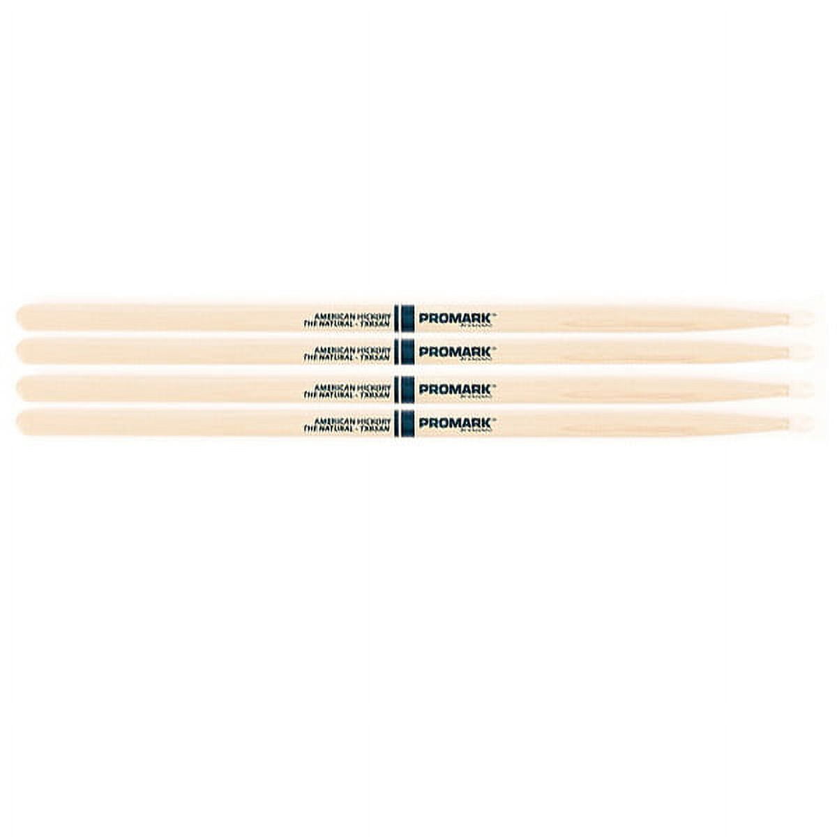 2 PACK Promark TXR5AN American Hickory Natural Nylon Tip, Unlacquered TXR5AN-2