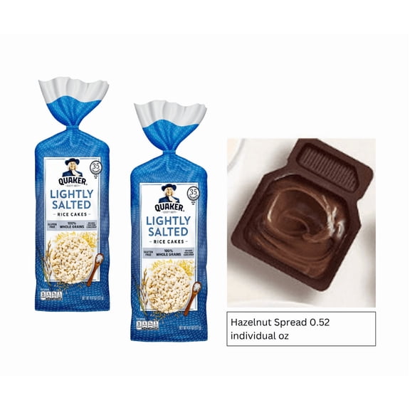(2 PACK) Quaker Rice Cake Whole Grain Gluten-Free Lightly Salted 4.47 oz