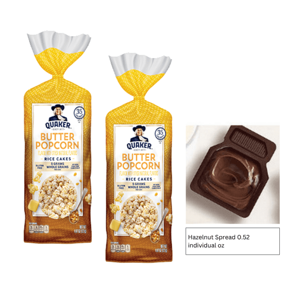 (2 PACK ) Quaker Rice Cakes Butter Popcorn 4.47 Oz