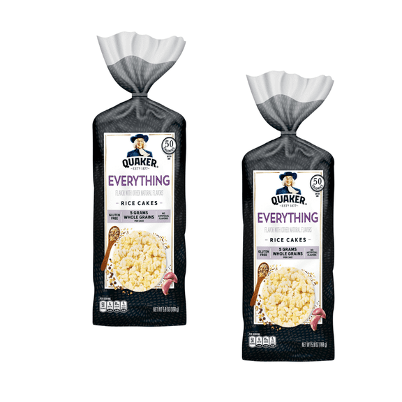 (2 PACK ) Quaker Rice Cakes Everything 5.9 OZ
