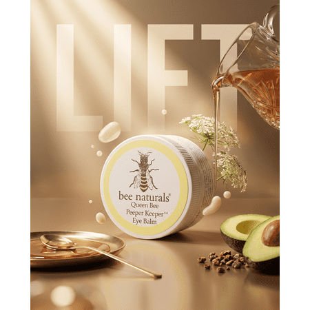2 PACK Queen Bee Naturals Best Eye Balm Peeper Keeper - Eyelid Cream Reduces Crows Feet, Wrinkles & Fine Lines - Moisturizes Your Skin - Vitamin E + 10 All Natural Nutrient Oils - 0.6 Oz