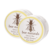 2 PACK Queen Bee Naturals Best Eye Balm Peeper Keeper - Eyelid Cream Reduces Crows Feet, Wrinkles & Fine Lines - Moisturizes Your Skin - Vitamin E + 10 All Natural Nutrient Oils - 0.6 Oz