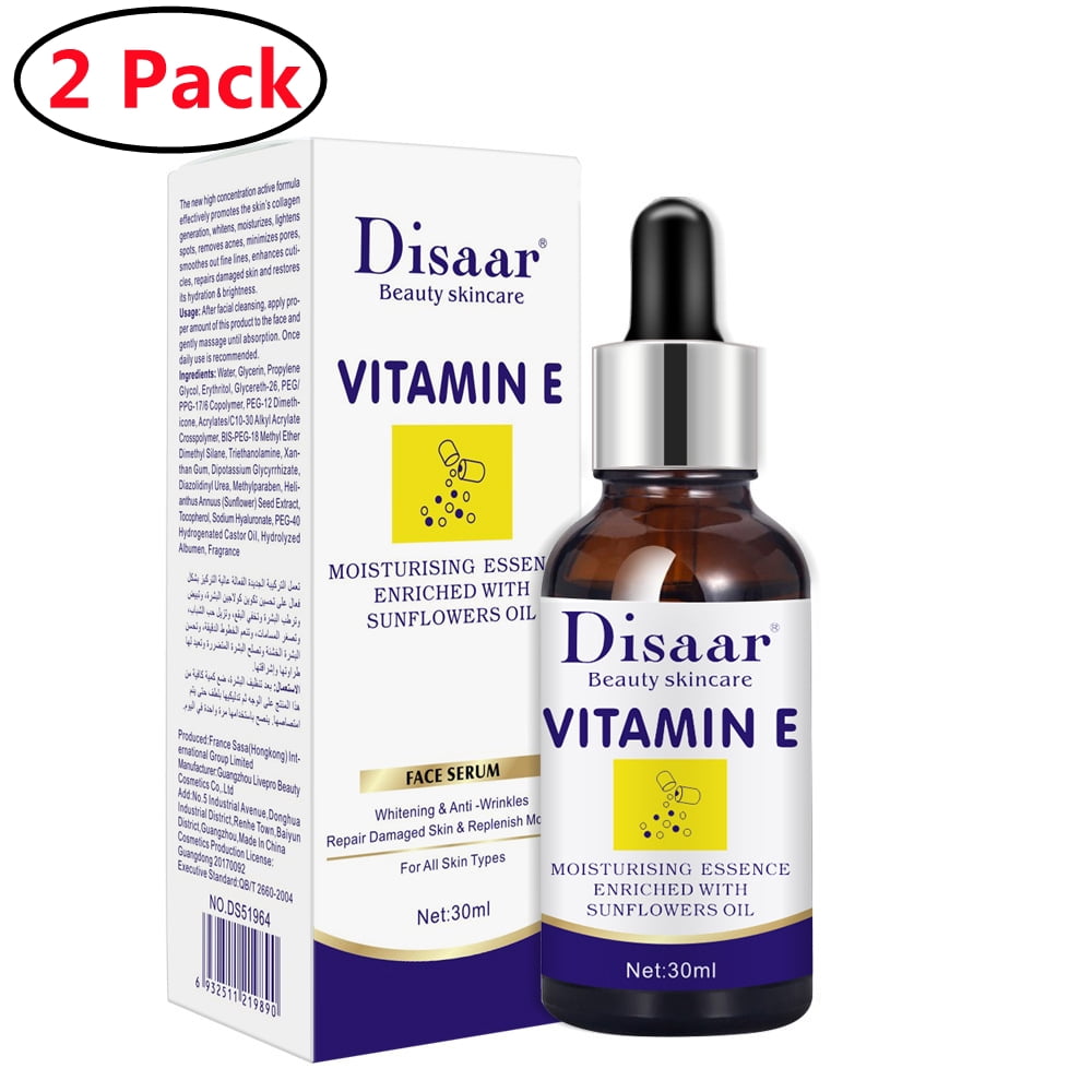 2 PACK Retinol & Vitamin E Face Serum CrueltyFree, Reduces Acne