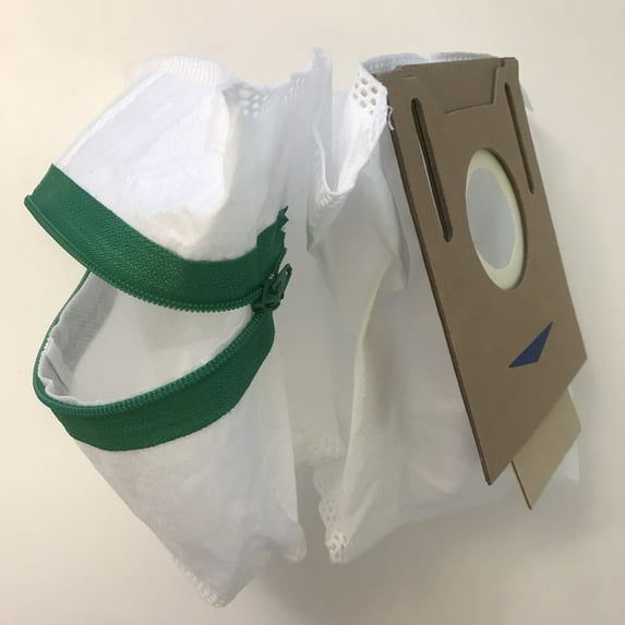 2 PACK!! - Reusable ECOVACS Auto-Empty Station Dirt Disposal Bag with 14'' Zipper for DEEBOT Vacuums