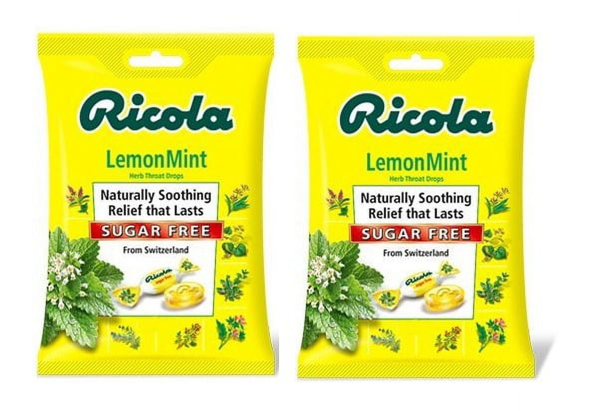 Ricola Herbal Throat Drops Lemon Mint Sugar Free, 105 Count (2 Pack