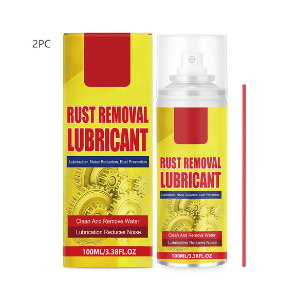 2 PACK Rust Remover Spray Multi Purpose Gentle Metal Cleaner Surface Restoration 100 Ml 8Inch