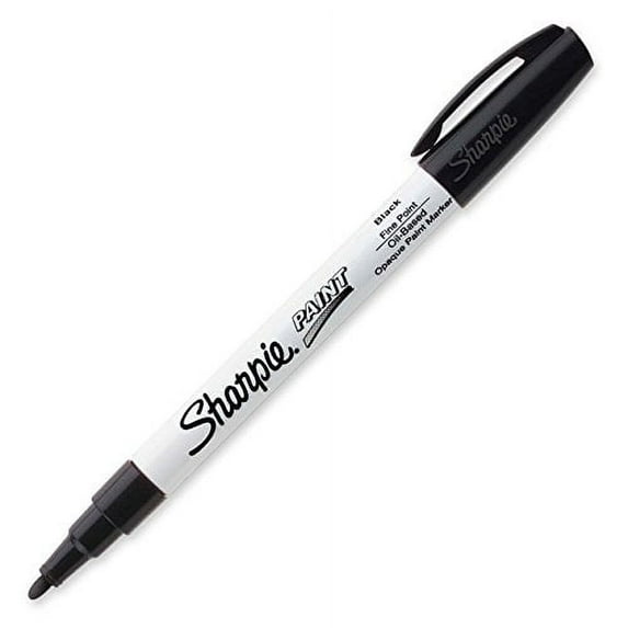 2 PACK: SANFORD Sharpie - SINGLE Permanent Paint Marker, Fine Point, Black 35534