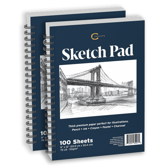 2 PACK SKETCH PAD- Handheld Artwork for beginners or advanced Artist!