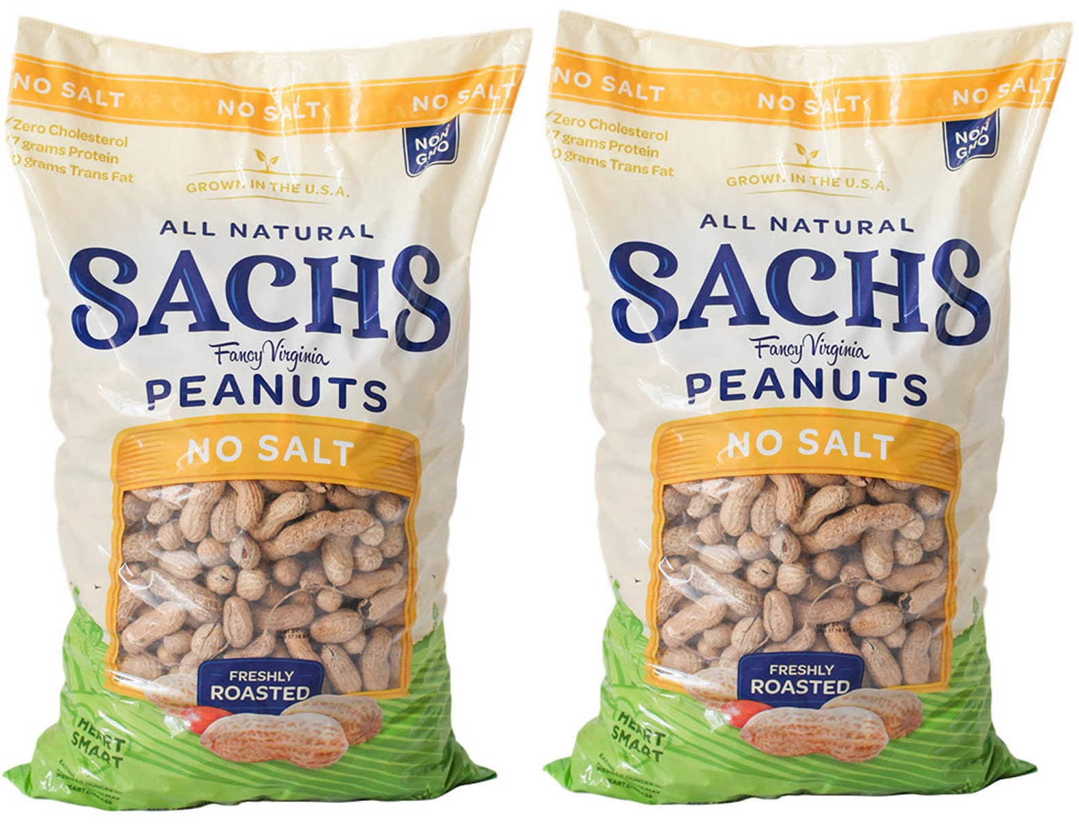 2 PACK Sachs InShell Fancy Virginia Peanuts, Unsalted, 80 oz