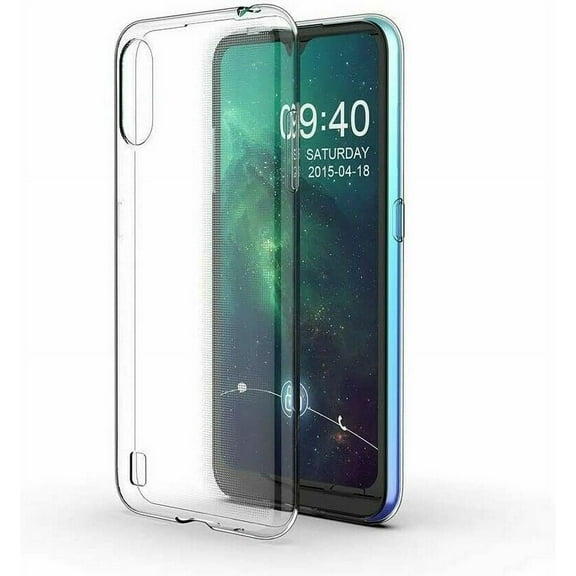 [2-PACK] Samsung Galaxy A01 Case, Clear TPU Flexible Cover Armor, Anti-Shock, Drop Protection