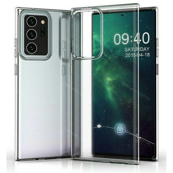 [2-PACK] Samsung Galaxy Note 20 Case, Clear TPU Flexible Cover Armor, Anti-Shock, Drop Protection