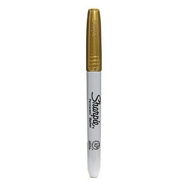  Sharpie Metallic Permanent Markers, Fine Point, Gold, 2 Count  : Gold Pen : Office Products