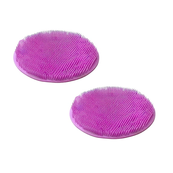 2 PACK Shower Foot Scrubber Mat with Non- Suction Cups, Foot Back Cleaning Pad Back Washer Exfoliating Bath Wash Pad for Tub, Floor,Bathroom, Home, Kitchen, Hotel
