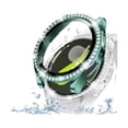 thumbnail image 1 of [2-PACK Tempered Glass Case Compatible with Samsung Galaxy Watch 7 44mm, Bling Diamond PC Protective Case Cover with Tempered Glass Screen Protector (44mm, Green + Transparent), 1 of 1