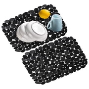 2 Pack Pebble Sink Mat for Stainless Steel/Ceramic Sinks,Adjustable PVC Sink Protectors Mats for Bottom of Kitchen Sink, Kitchen Home Dish Drying Pad for Dishes and Glassware, 15.7 x 11.8 inch